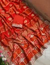 Jk 423 Viscose Weaving Bandhej Print Saree